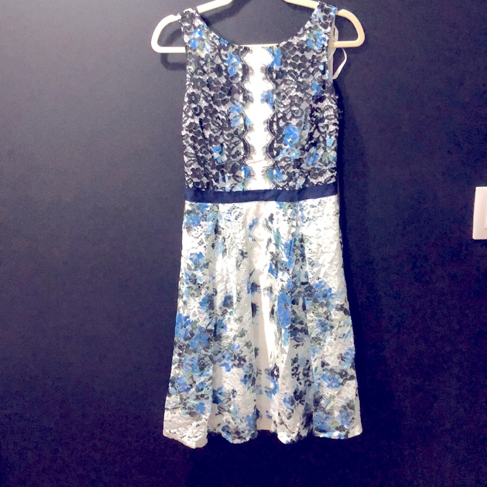 Karl Lagerfeld multi color lace fit and flare